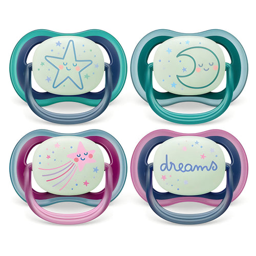 Avent Ultra Air Night Soother 6-18 Months 2 Pack