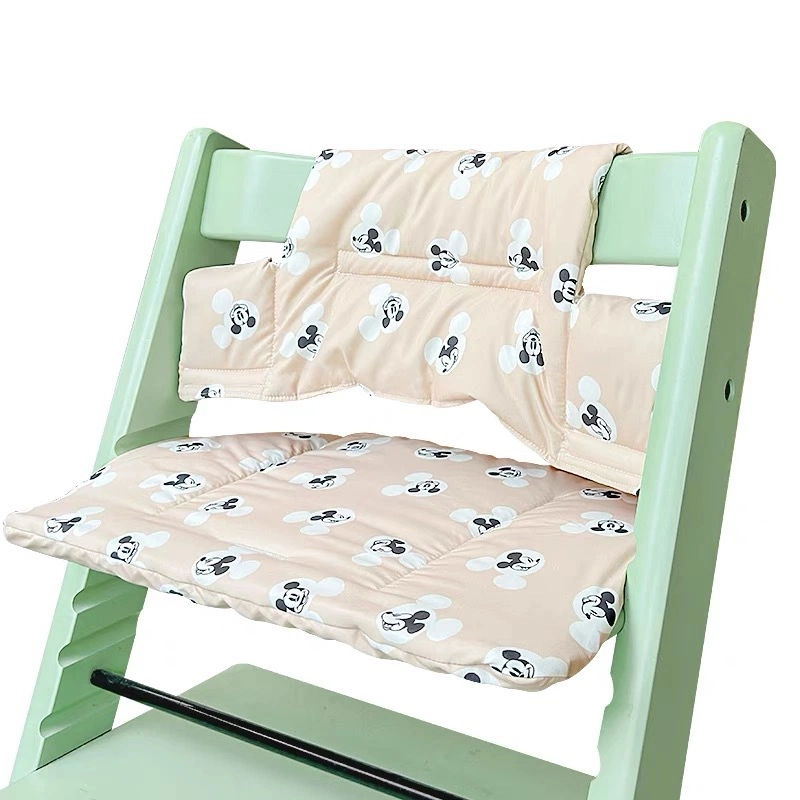 Cotton Seat Cushion & Backrest Pad for STOKKE Tripp Trapp High Chair, Waterproof & Stain Resistant Baby Highchair Accessory, Universal Replacement Pad