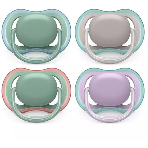 Avent Ultra Air Soother Plain Mixed 6-18 Months 2 Pack - Assorted