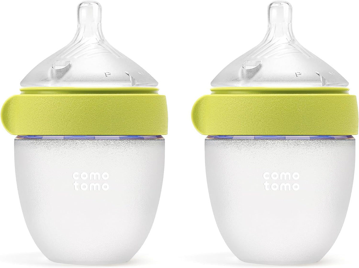 Silicone Baby Bottle Gen 2 with 5-Ounce Slow-Flow Nipple and Dual Vents – Comotomo 2026 Collection