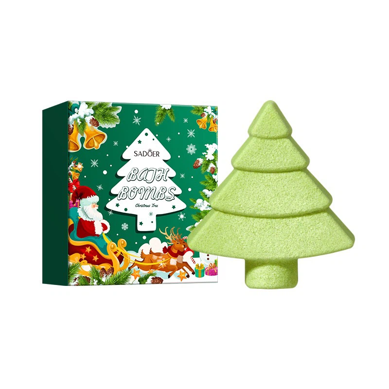 SADOER Christmas Holiday Bath Bombs, Festive Spa Bath Fizzies