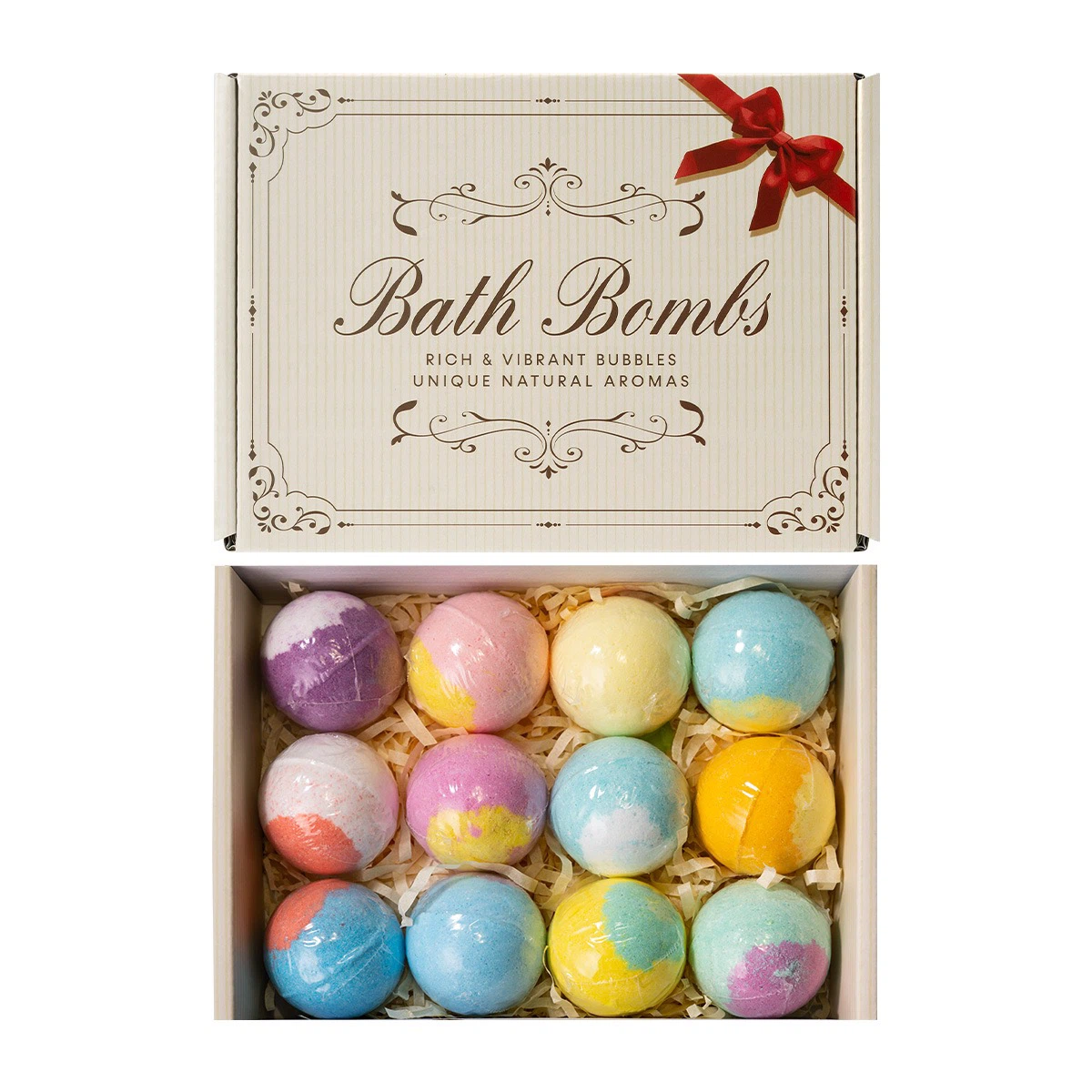 12pcs Bath Bombs Gift Set, Spa Fizzy Bath Balls for Women